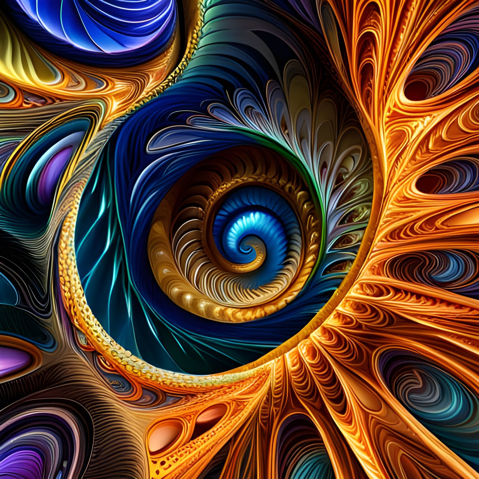 Colorful Fractals Displayed in High Resolution