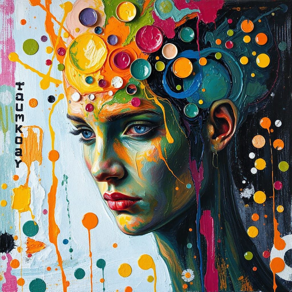 Neo-Impressionist Expressionist Painting of Mind and Soul