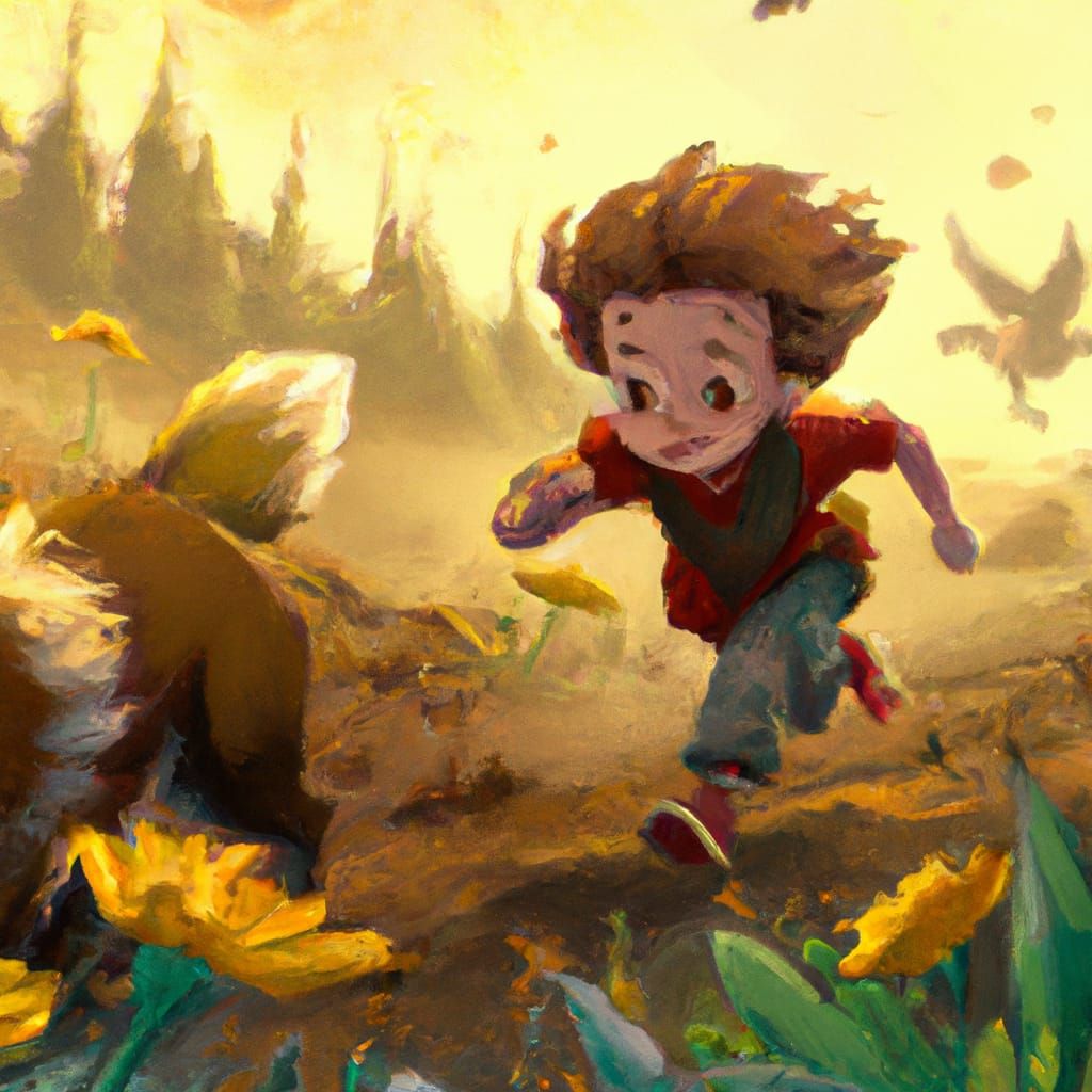 Boy and Puppy Chase in Ghibli-Style Mayhem