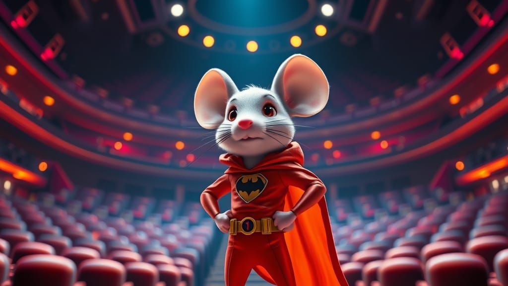 Superhero Mouse Audition in Animated Style