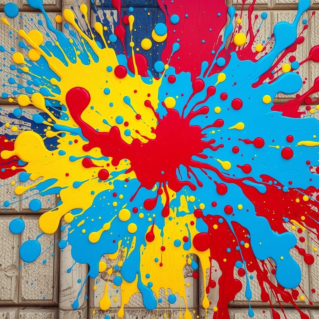 Vibrant Urban Explosion in Thicker Impasto Painting