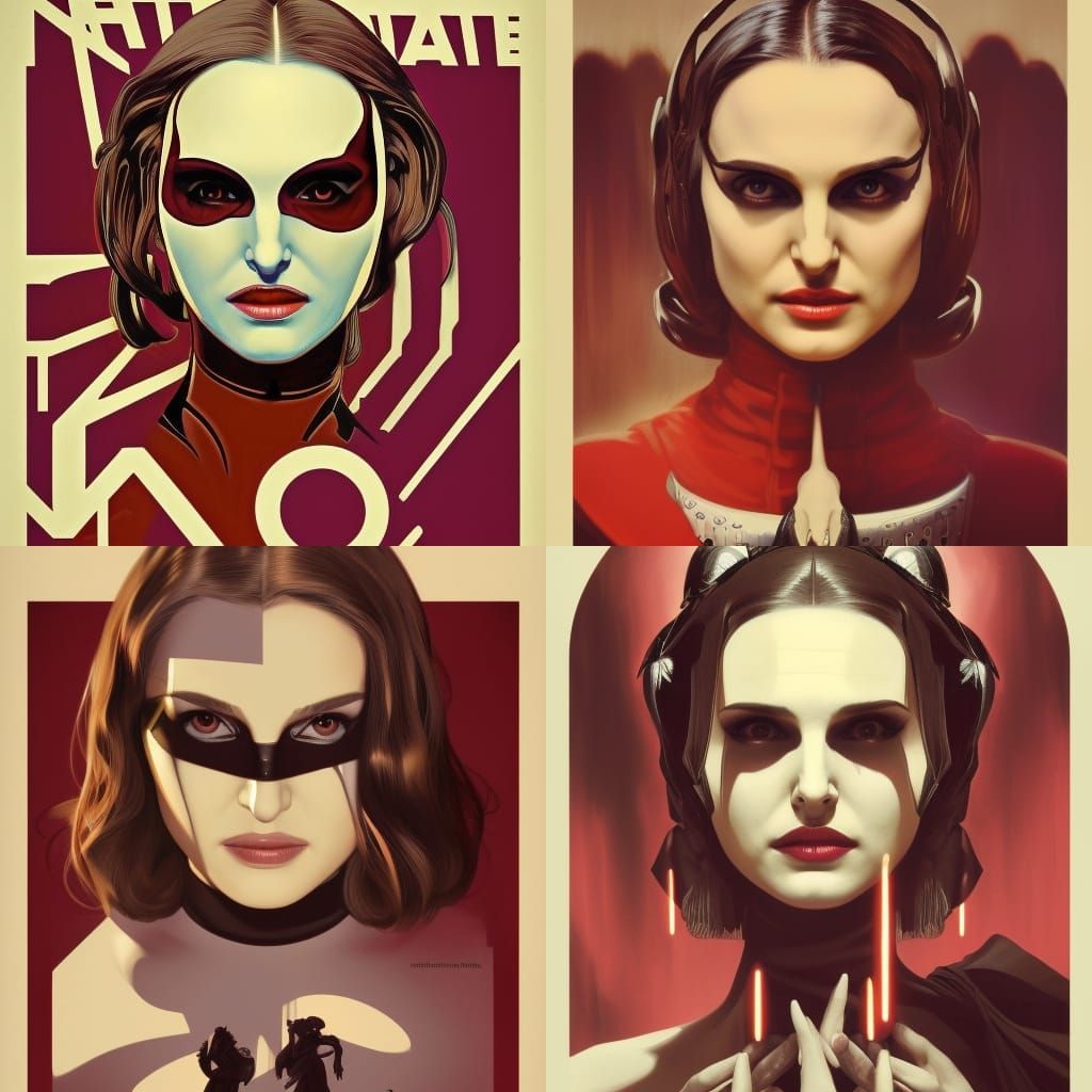 Gothic Horror Portrait in 1960s Movie Poster Style