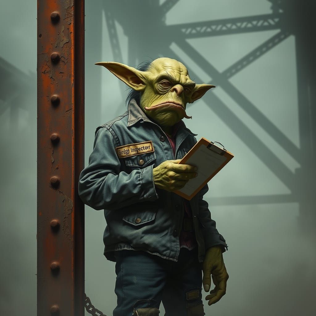 Bridge Troll Inspectors in Mysterious Landscape