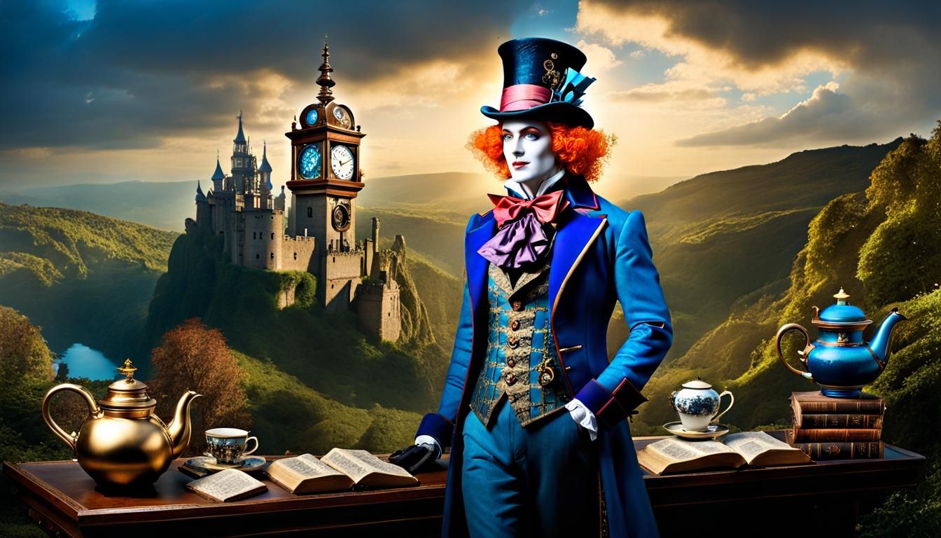 Steampunk Mad Hatter Surreal Portrait