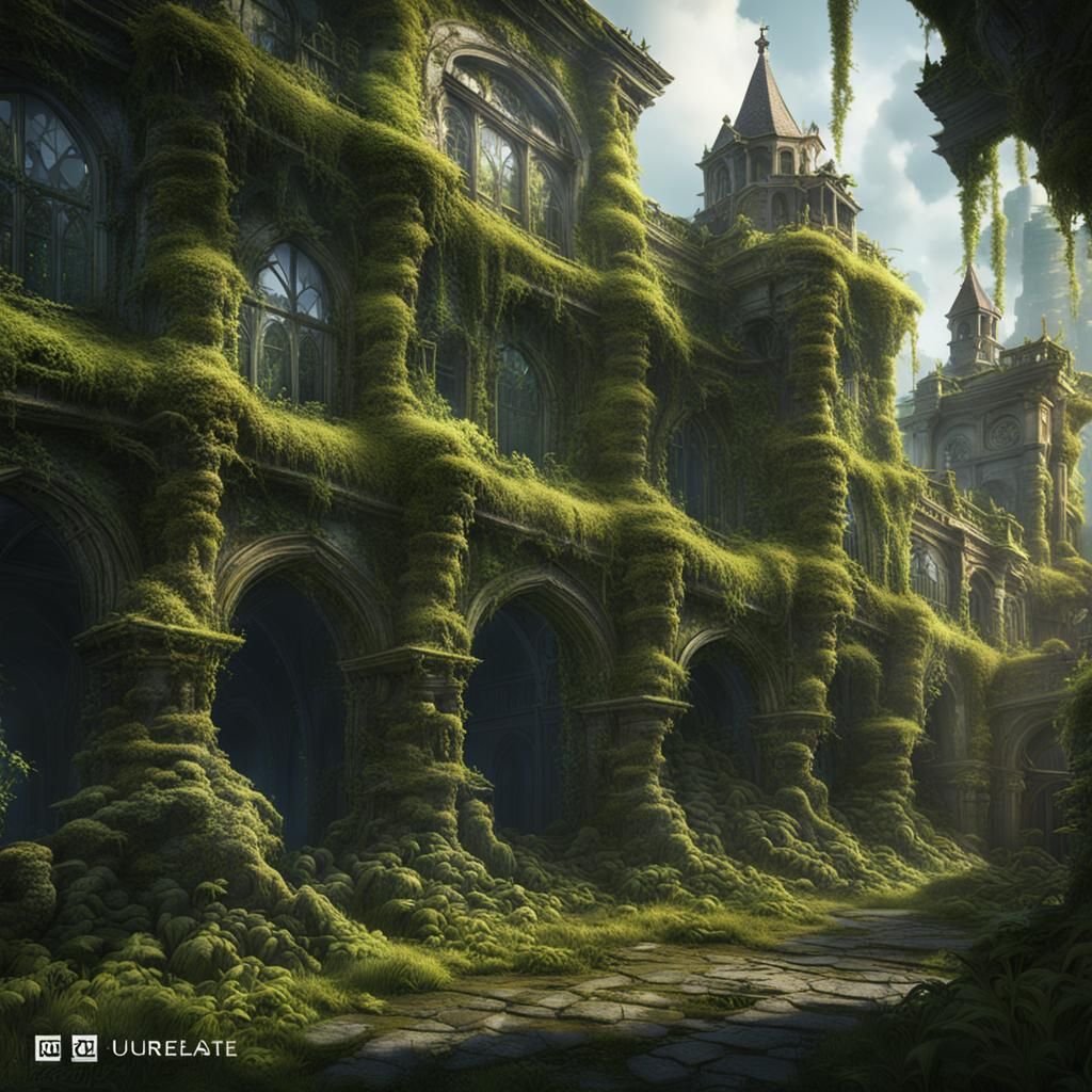 Overgrown City: Fantastical Matte Painting
