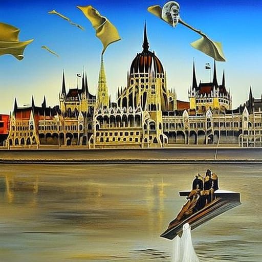 Surreal Budapest in Salvador Dali Style