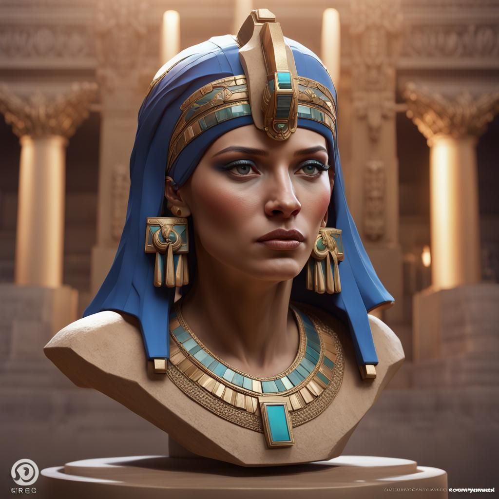 Cleopatra Sandstone Sculpture, 3D Art