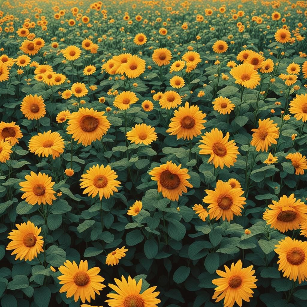 Emotional Portrait with Sunlight and Flowers