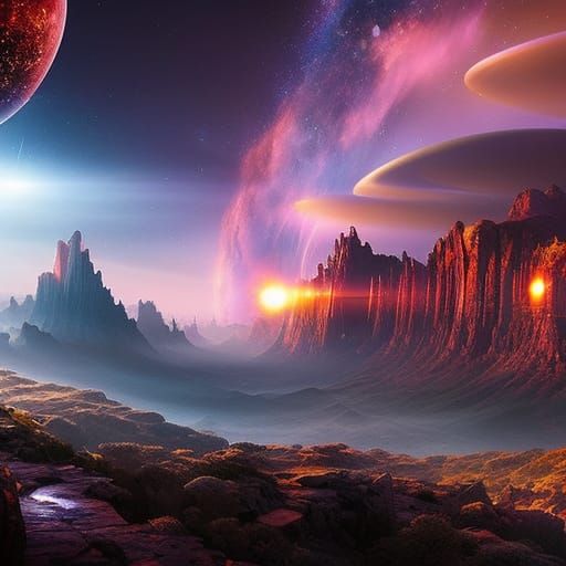 Epic Fantasy Galaxy in Breathtaking Cinematic Style