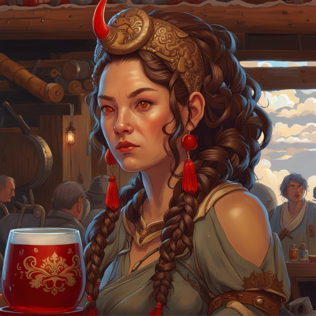 Beautiful Ogre in Digital Fantasy Painting Style