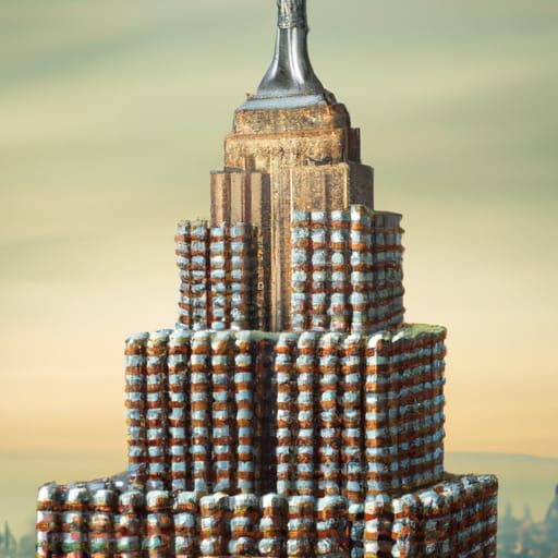 Empire State Building Made of Soup Cans