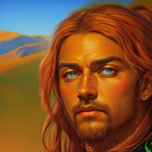 Hyperrealistic Spray Paint Art in Pre-Raphaelite Style