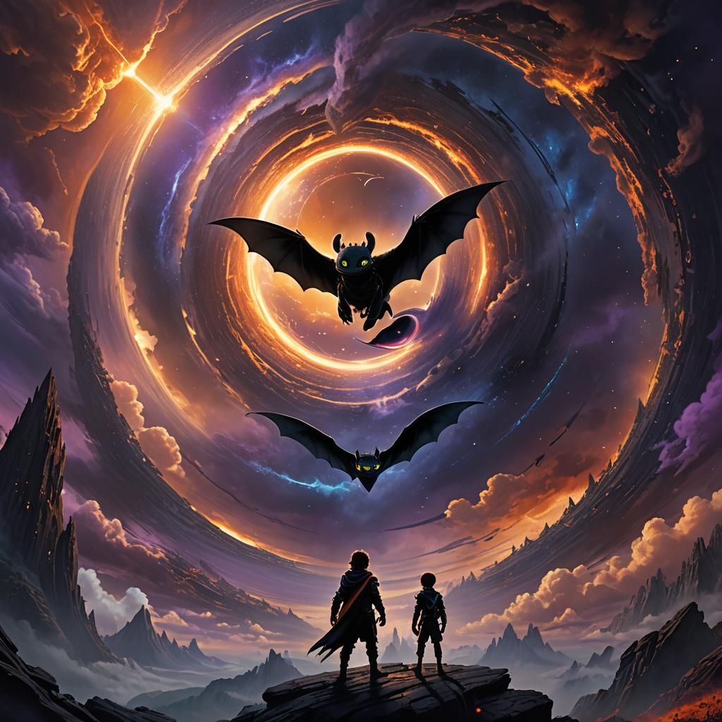 Hiccup and Toothless Face a Black Hole