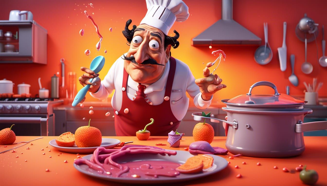 Salvadore Dali as a chef