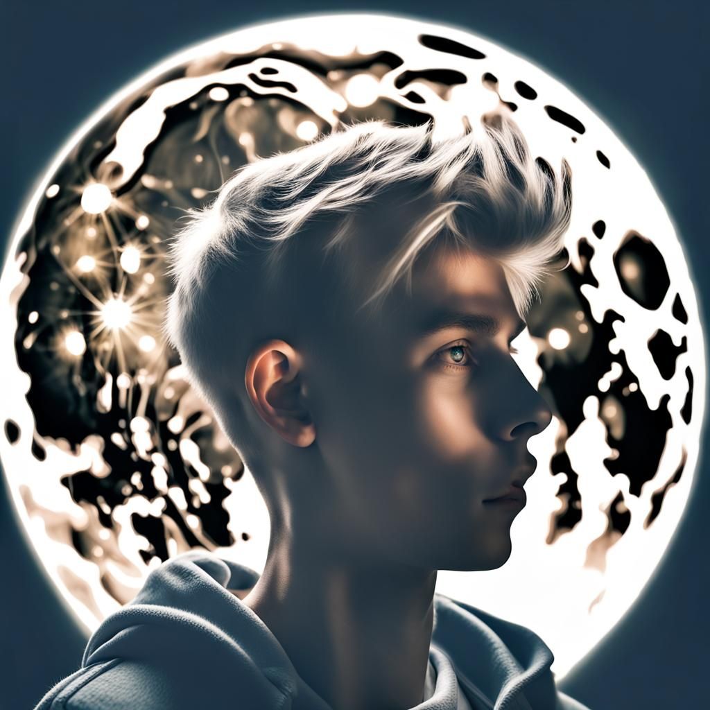 The Man in the Moon (AI Double Exposure Fail)