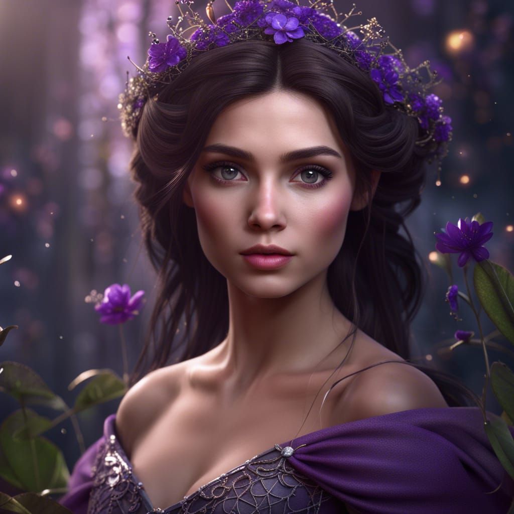 Fantasy Princess Portrait in Detailed Digital Painting