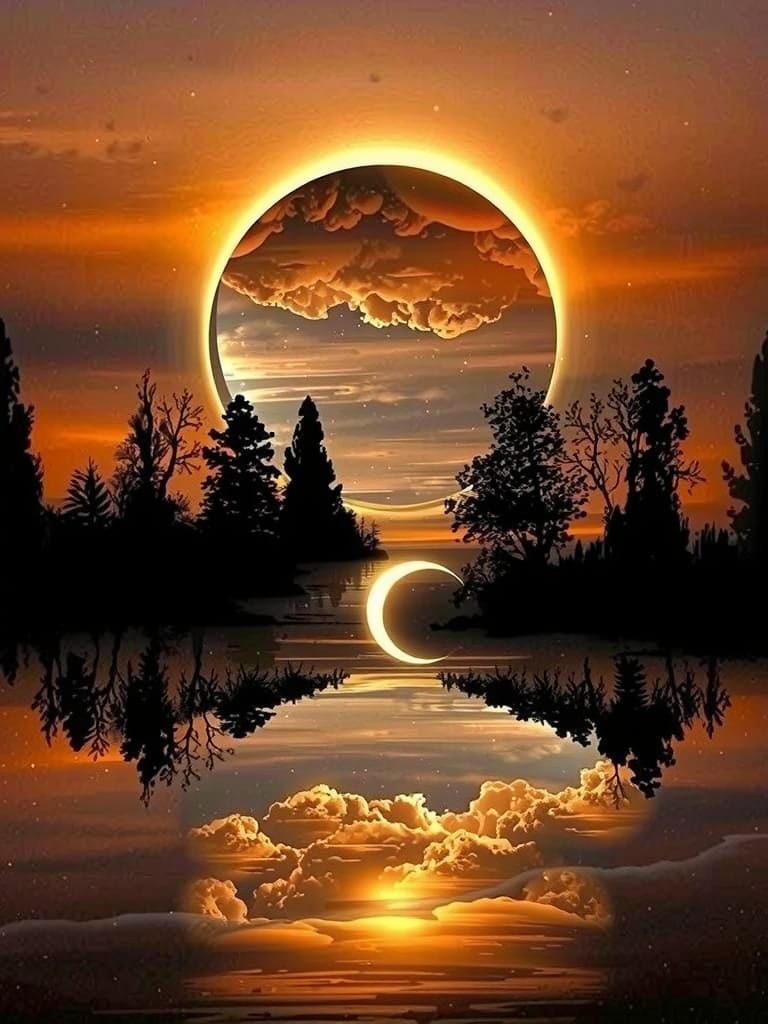 Vibrant Landscape with Earthy Collage Elements