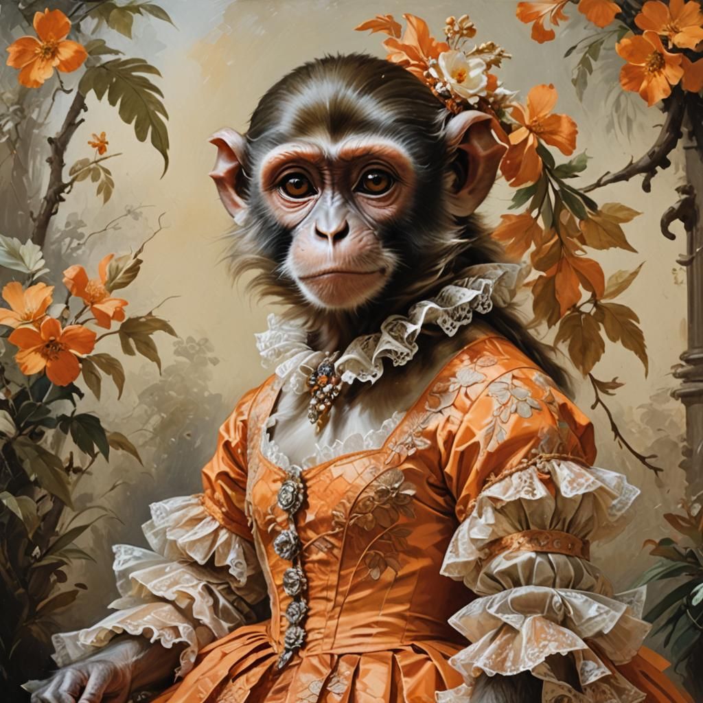Monkey in Victorian Dress, Classical Portrait