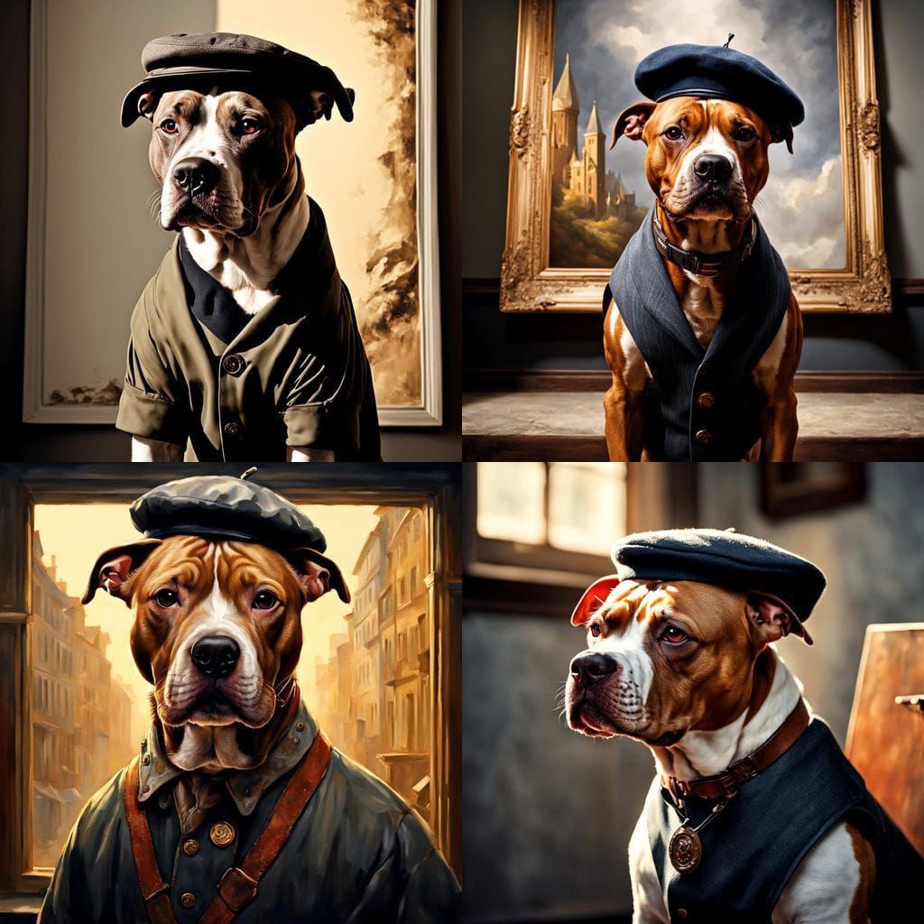 Serene Pitbull Artist Captures Elderly Owner in Hyperrealist...