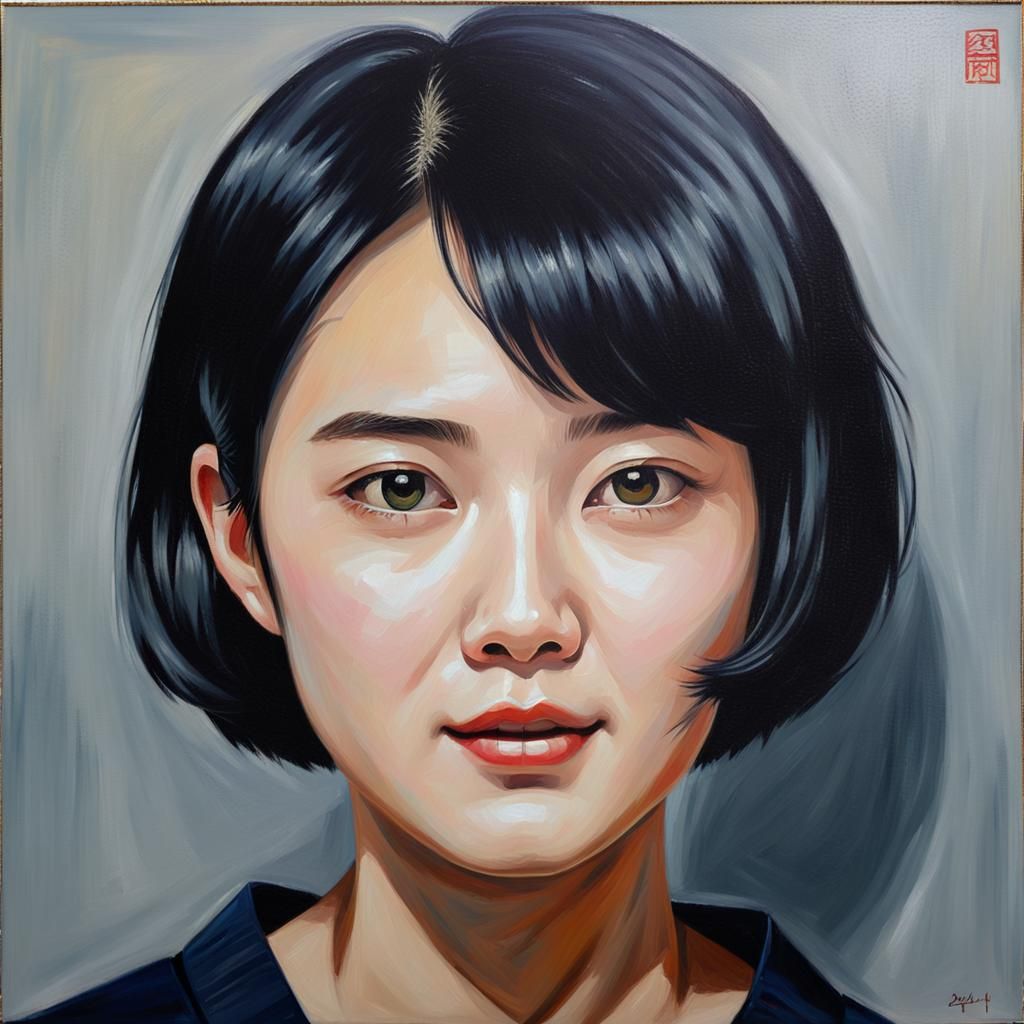 Portrait of a Confident Woman, Oil on Canvas