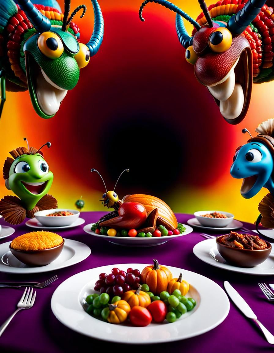 Thanksgiving Dinner (yep, I think SDXL 1.0 is broken!)