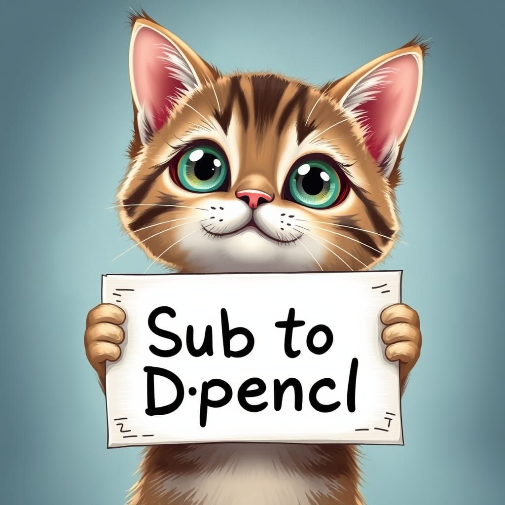 Cute Cat with Sparkling Eyes Promoting Dpencl