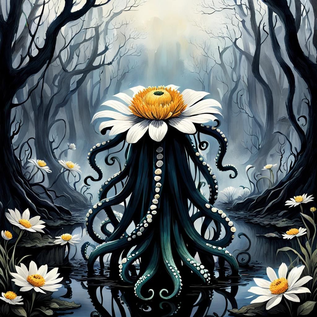 Mournful Swamp Flower Blooms with Fungal Tears