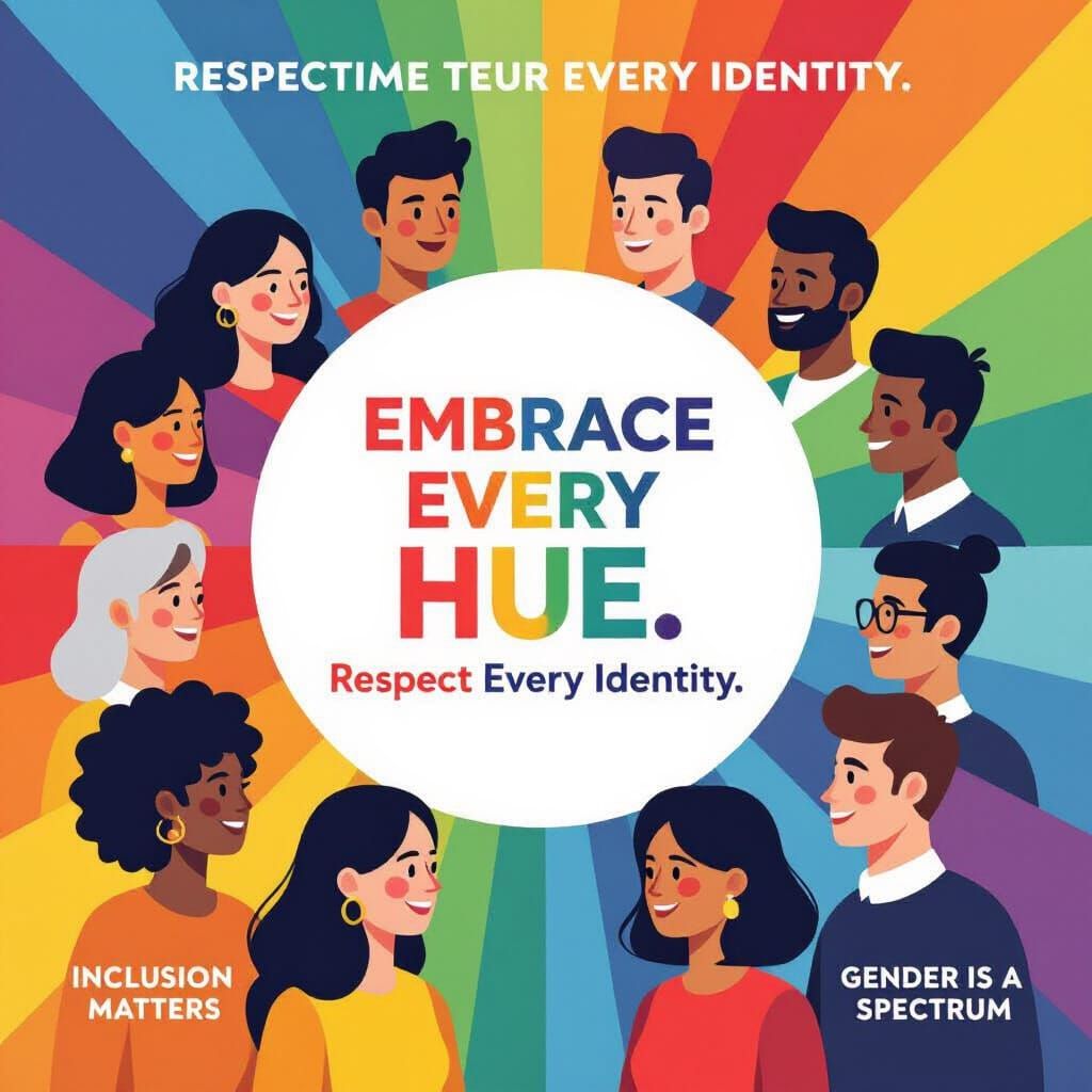 Gender Sensitivity Poster in Modern Graphic Design Style