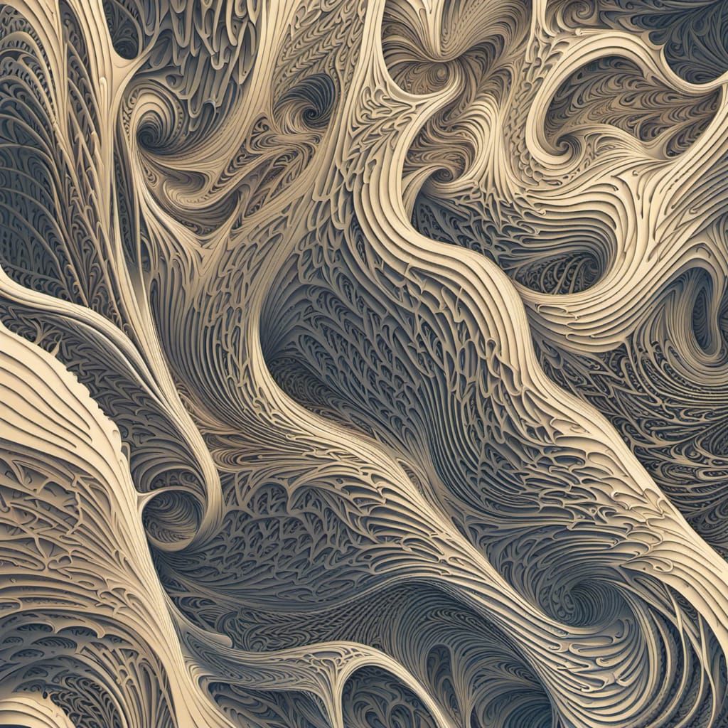 Abstract Neurons Fractal: Sacred Thought Visualization