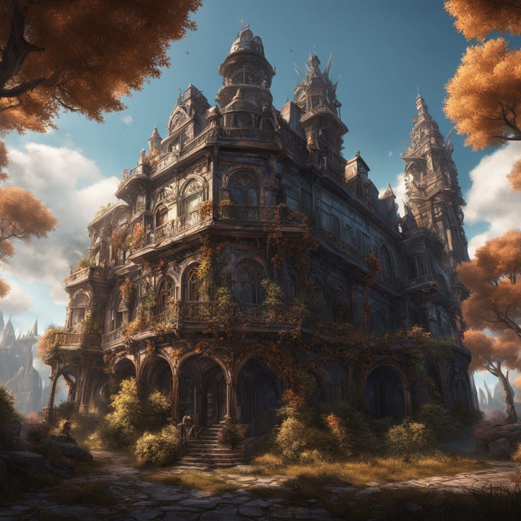 Steampunk Gramophone Automaton Guards Archive City