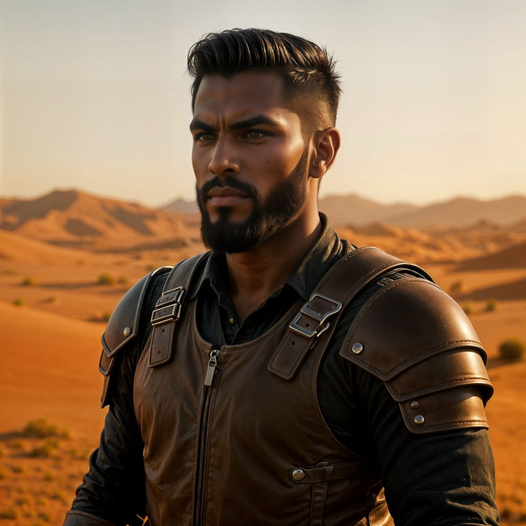 Epic Desert Ranger in High Fantasy Style