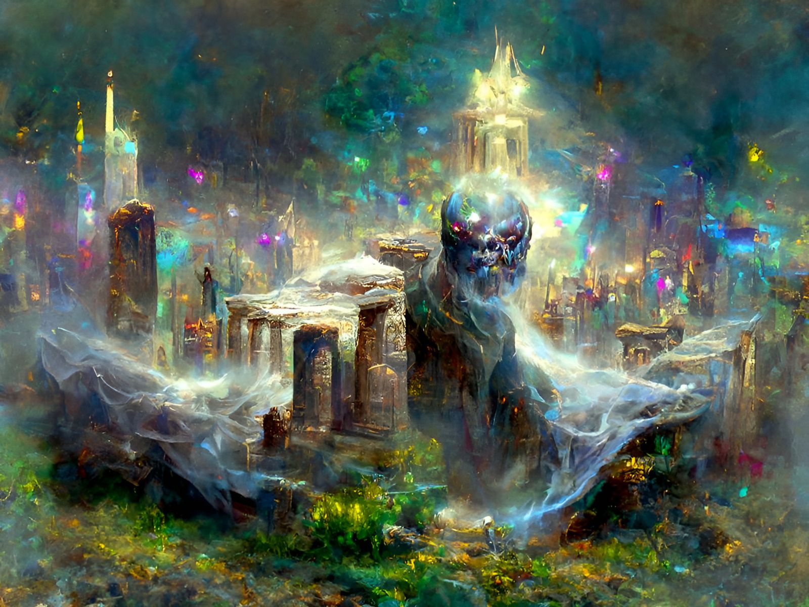 Demonic God of Life and Death: Astral Illustration