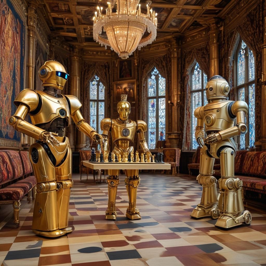 Robots Play Chess in Queen Elizabeth's Court