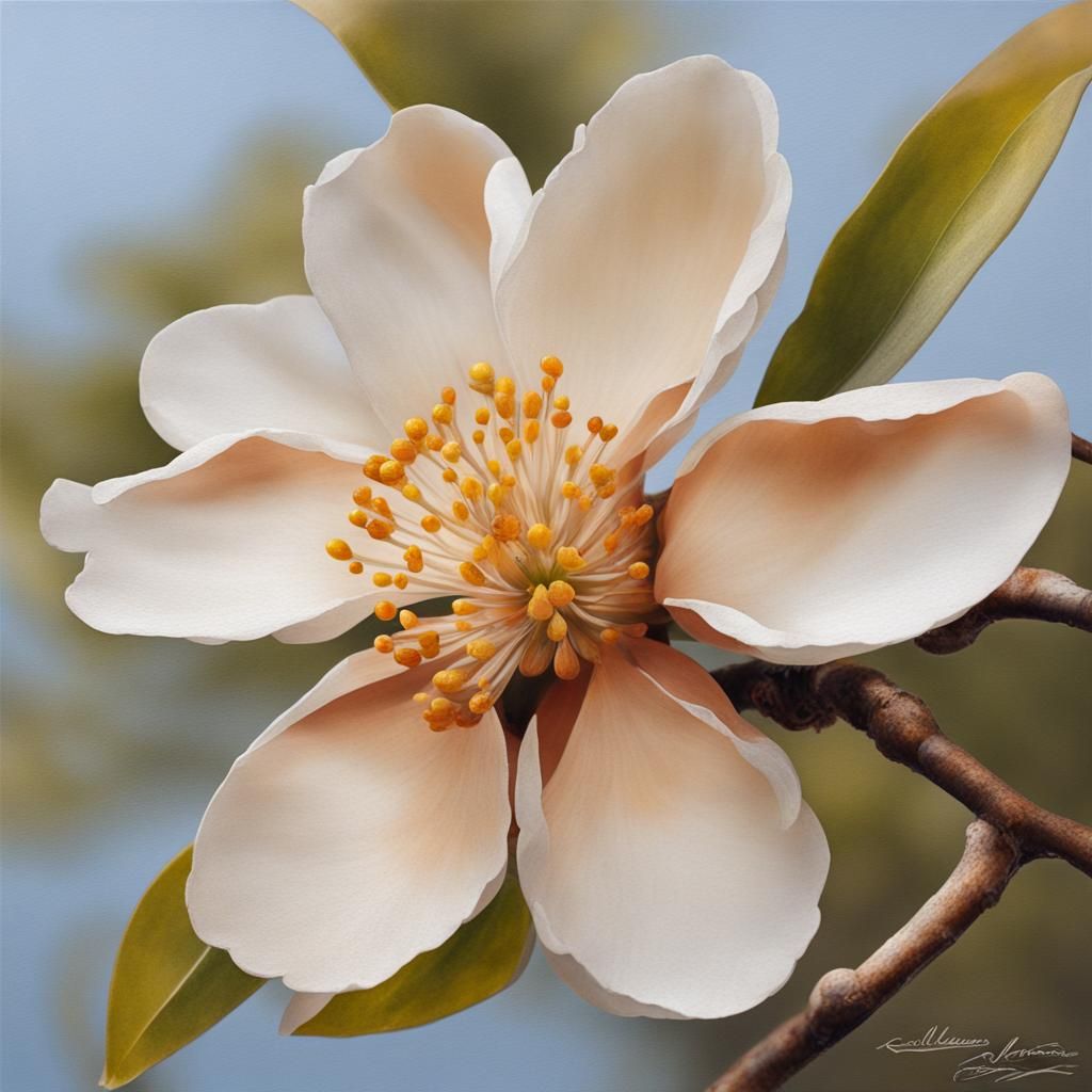 Brilliant Almond Blossom in Realistic Detail