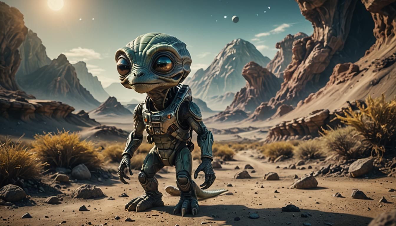 Cute Alien Animal on an Alien Planet