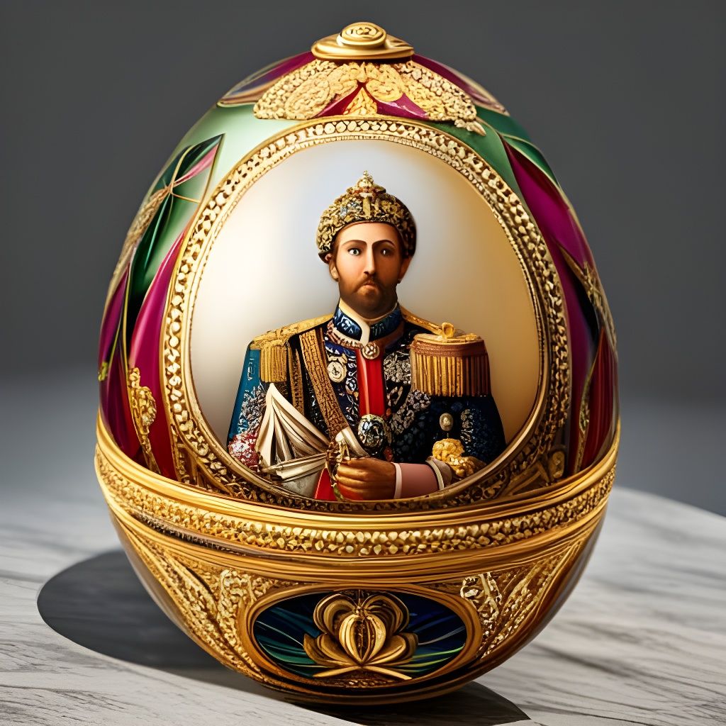 Faberge Tsarevich Egg: Glistening Gold and Jewels