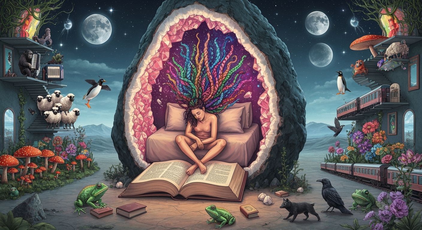 Geode Reading Nook on Alien Planet