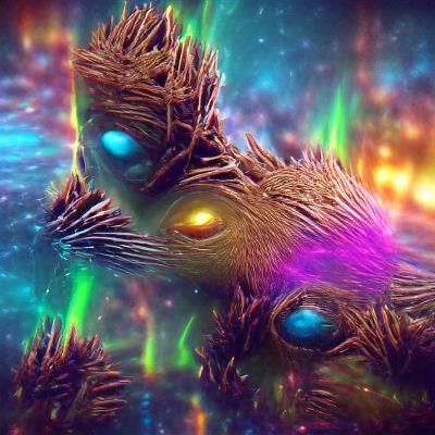 Spectacular Cosmic Landscape with Vibrant Nebulas