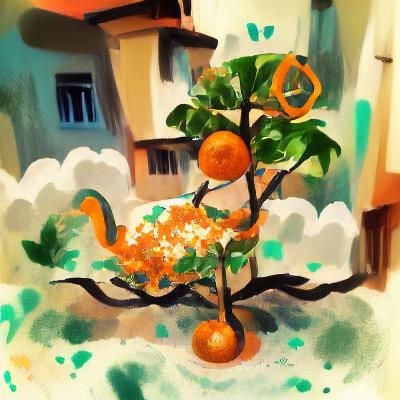 Vibrant Orange Tree