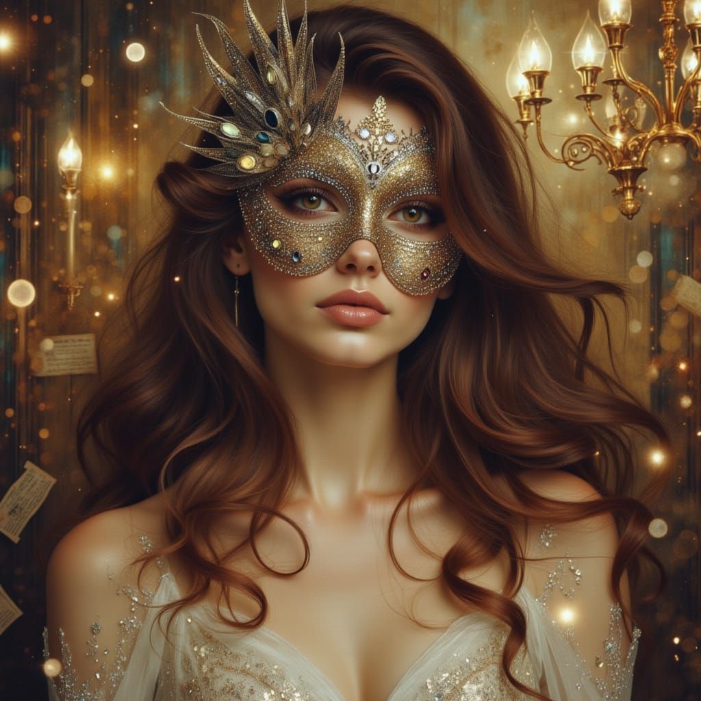 Sarah from Labyrinth at a Masquerade Ball