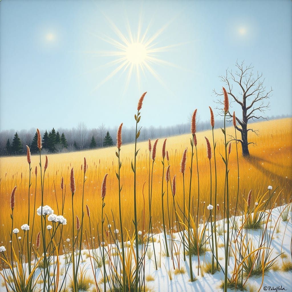 January Meadow in Vibrant Colors