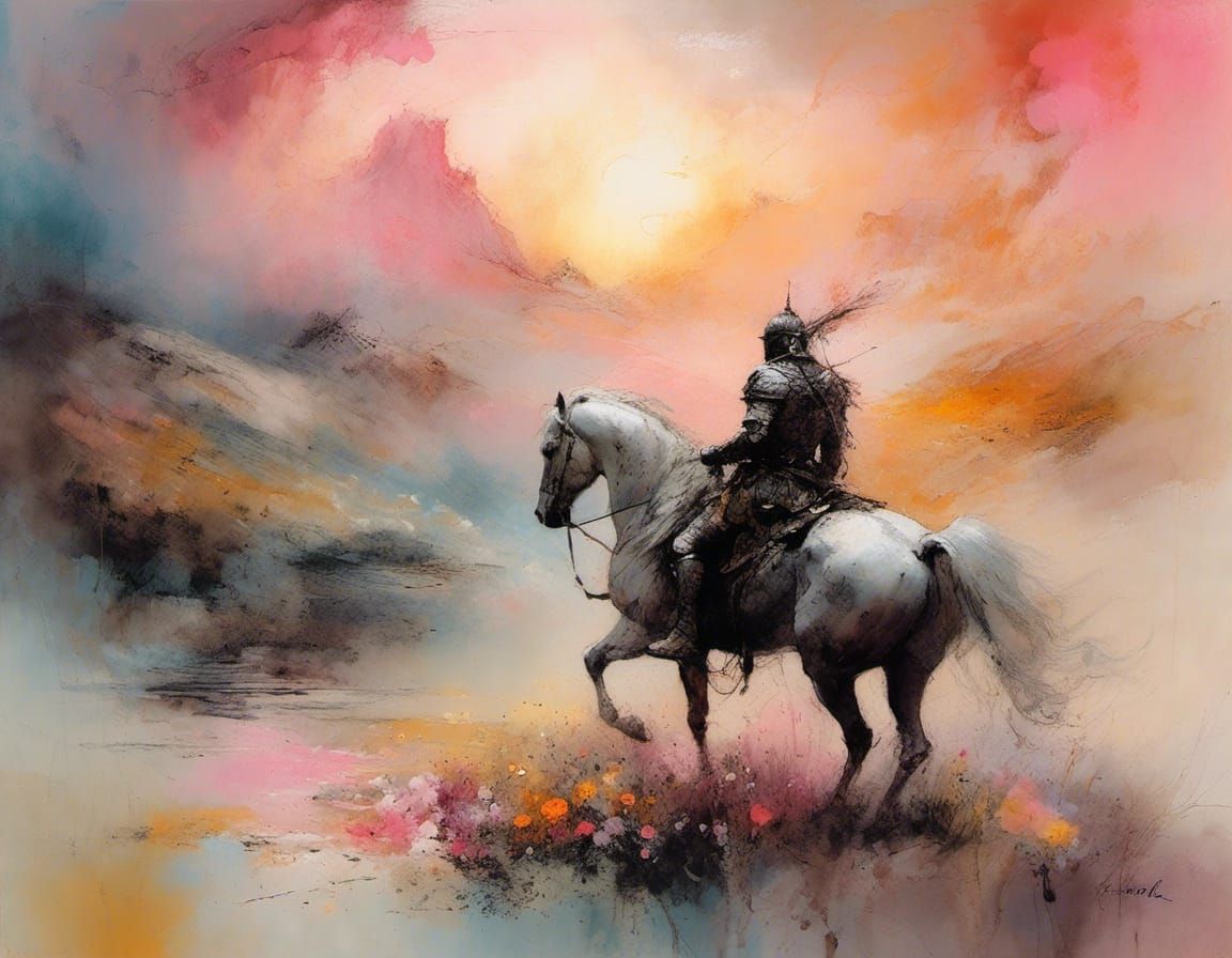 King Knight on his horse