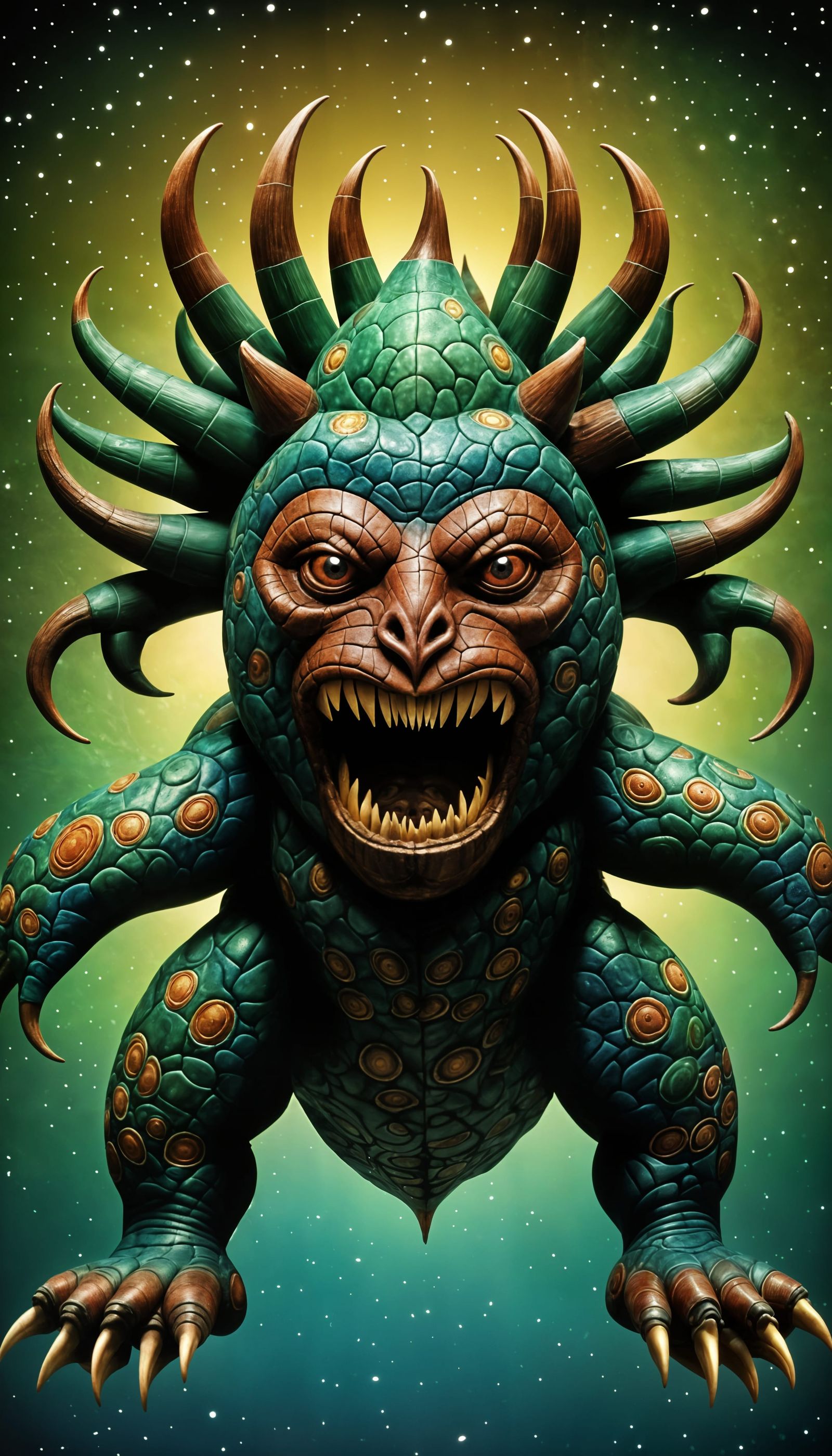 Glowing Glass Whale in Ocean Depths