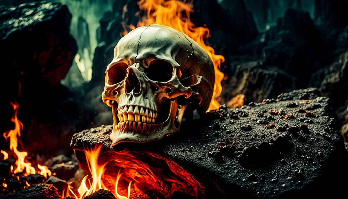 Human Skull Reveals Hellscape