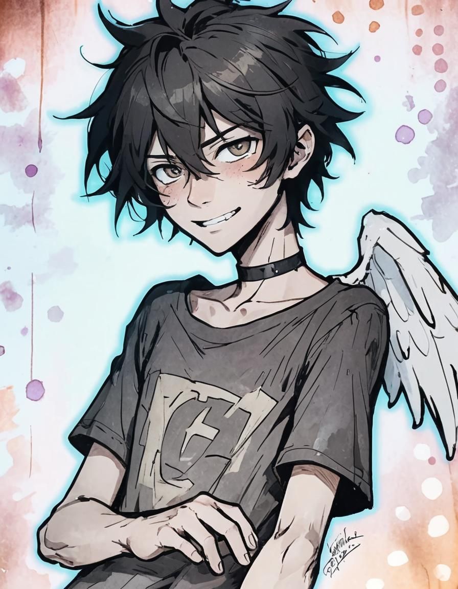 Laughing Man Portrait in Cozy Bar, Photorealistic