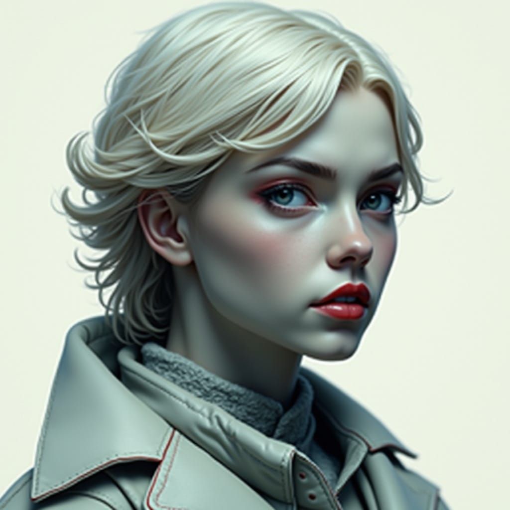 Abstract Red Swirls and Twists