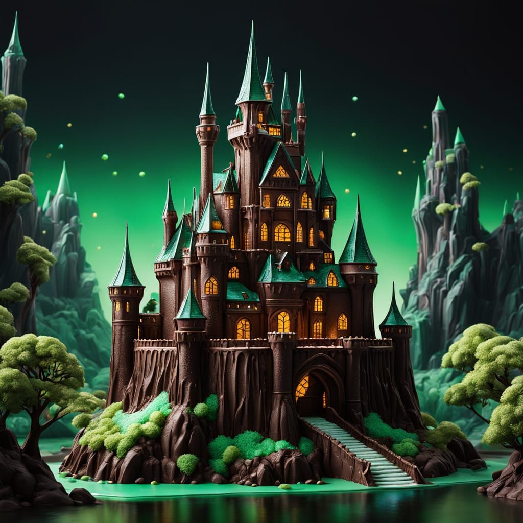 Majestic Chocolate Castle on Gumdrop Hill