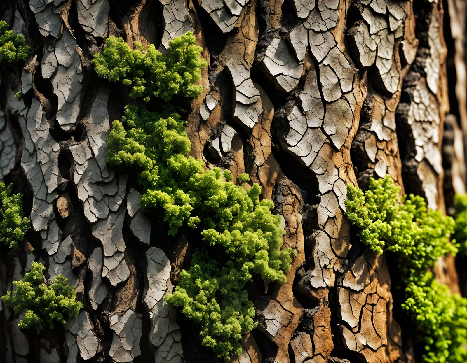 Surreal Tree Bark in Abstract Close-up