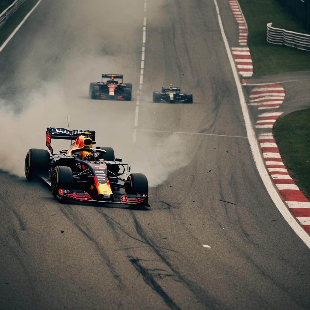 Verstappen's Red Bull at Spa Amidst F1 Crash
