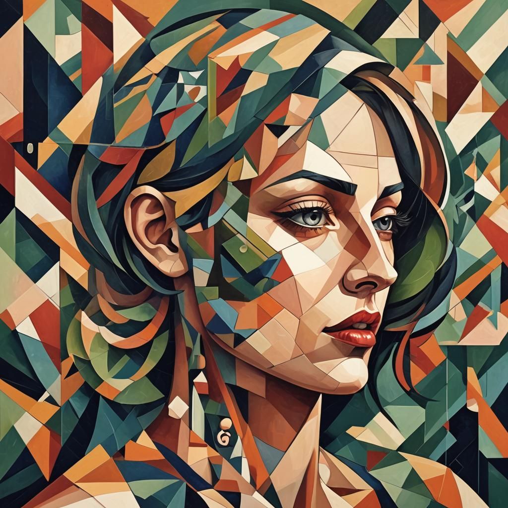 Cubist Geometric Fauvism with Art Deco Elements